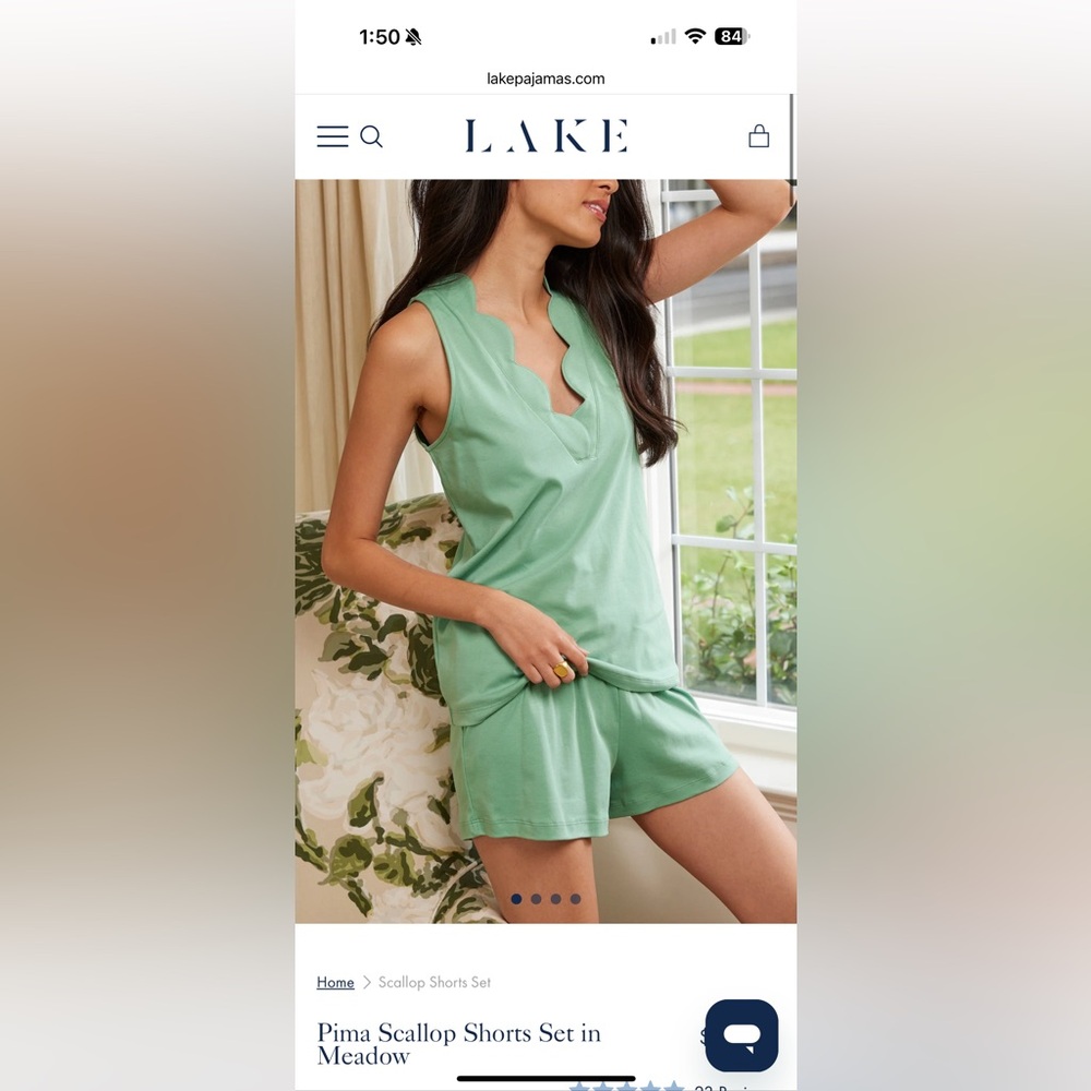 Lake Pima Scalloped Pajama Set